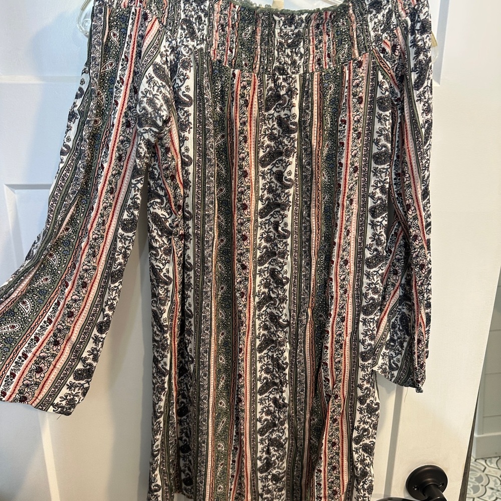 Ultra Flirt Black and White Patterned Mini Dress